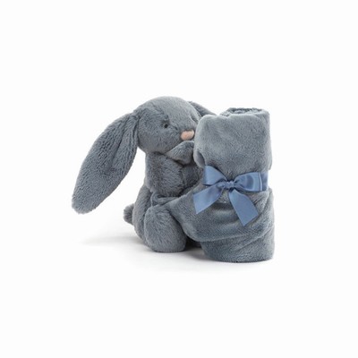 Jellycat Bashful Dusky Blue Bunny Soothers USA | 23075CITG